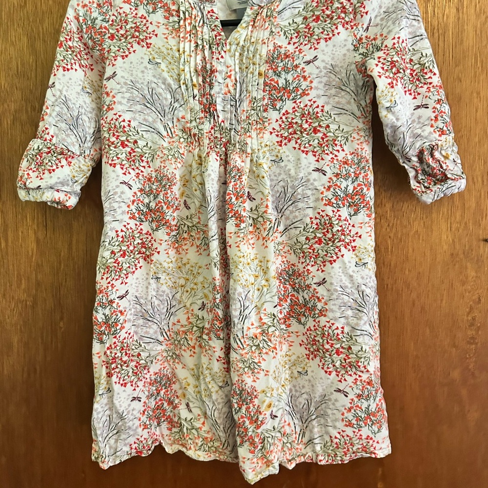 Old Navy Floral Pleated dress - Red and Yellow floral